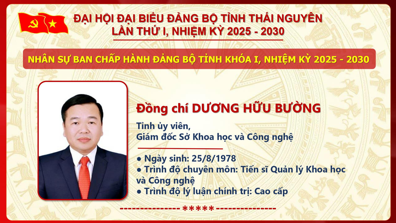Ông Trịnh Việt Hùng giữ chức Bí thư Tỉnh ủy Thái Nguyên nhiệm kỳ 2025 - 2030