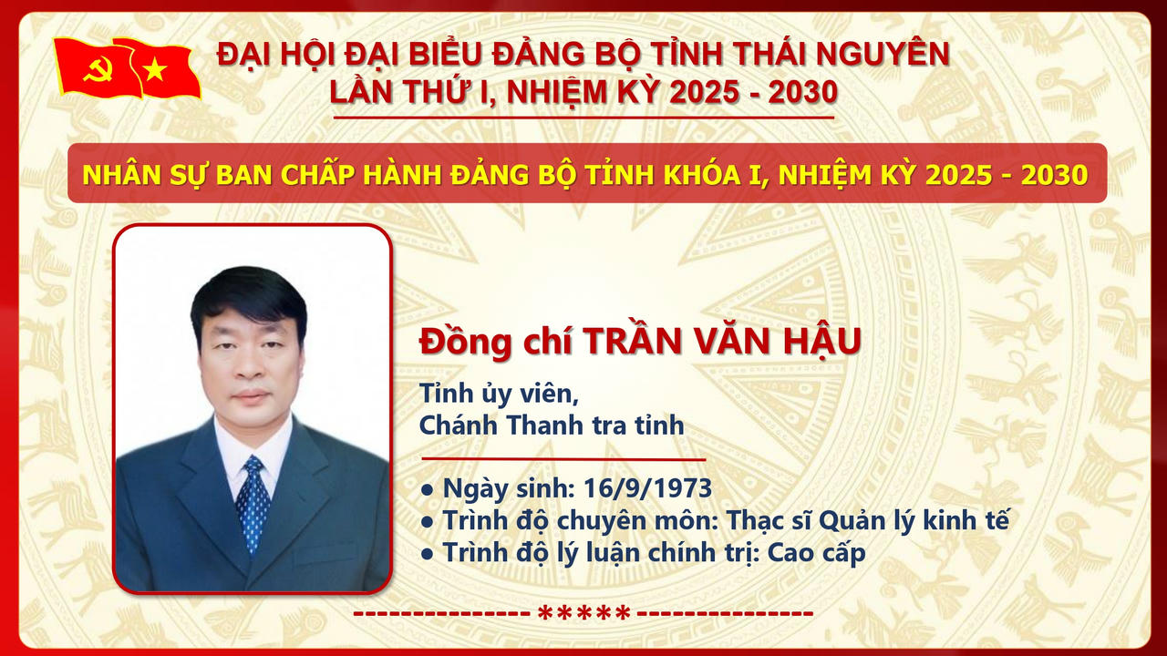 Ông Trịnh Việt Hùng giữ chức Bí thư Tỉnh ủy Thái Nguyên nhiệm kỳ 2025 - 2030
