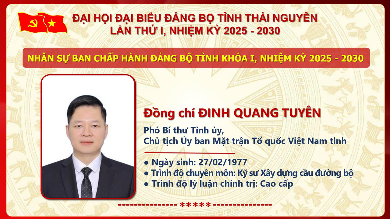 Ông Trịnh Việt Hùng giữ chức Bí thư Tỉnh ủy Thái Nguyên nhiệm kỳ 2025 - 2030