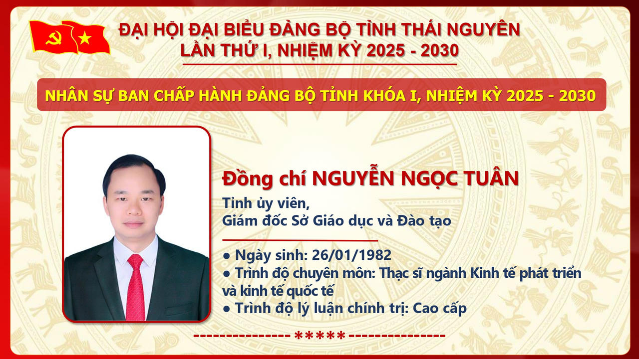 Ông Trịnh Việt Hùng giữ chức Bí thư Tỉnh ủy Thái Nguyên nhiệm kỳ 2025 - 2030