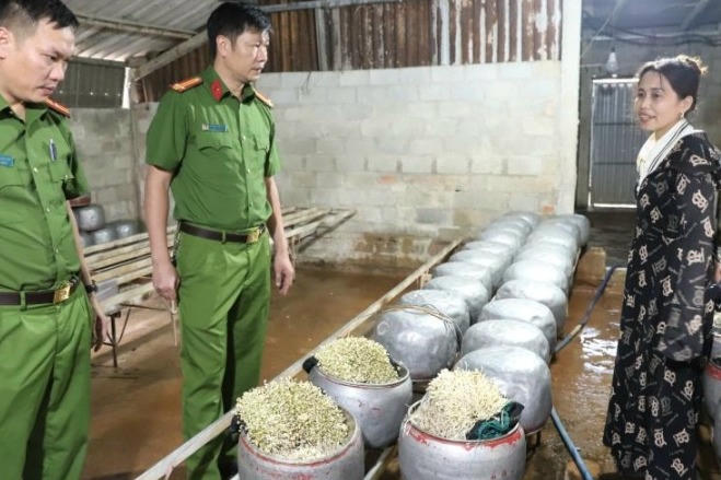 Phát hiện cơ sở dùng chất cấm sản xuất giá đỗ với số lượng lớn ở Hà Tĩnh