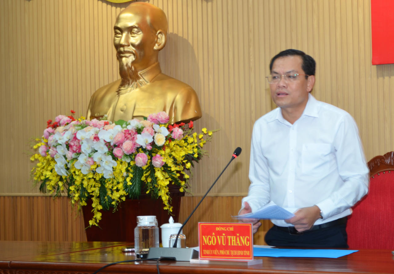 Ông Ngô Vũ Thăng – Phó Chủ tịch UBND tỉnh Cà Mau phát biểu Kết luận buổi họp báo.