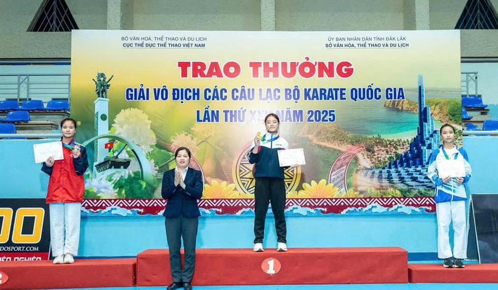 Hải Phòng giành 2 Huy chương Vàng tại Giải vô địch câu lạc bộ Karate quốc gia năm 2025.