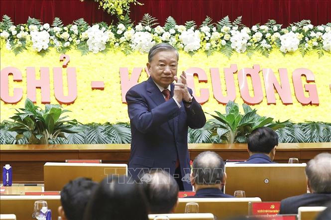 Tổng Bí thư Tô Lâm dự Đại hội đại biểu Đảng bộ Quốc hội lần thứ nhất. Ảnh: Doãn Tấn/ TTXVN