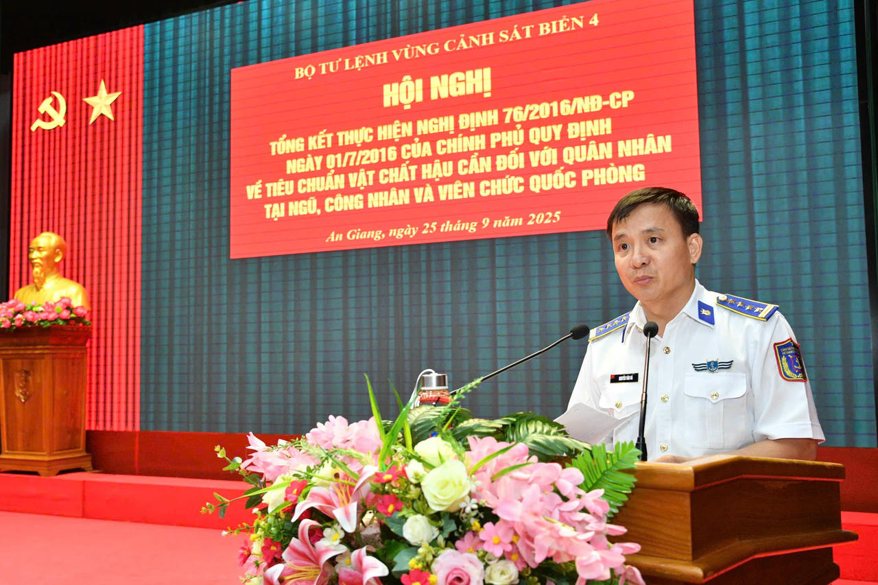 Bộ Tư lệnh Vùng Cảnh sát biển 4 bảo đảm hậu cần cho cán bộ, chiến sĩ toàn diện, kịp thời