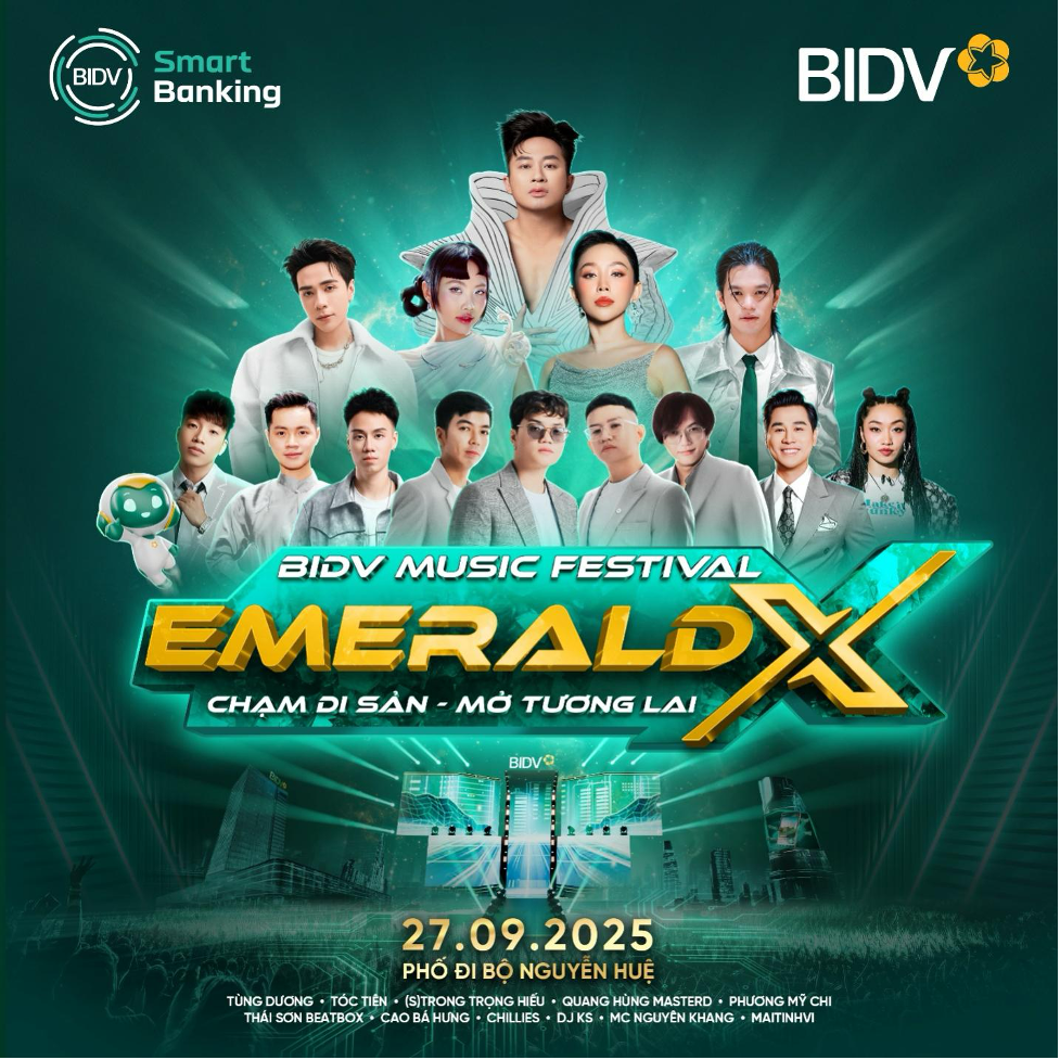 Dàn nghệ sỹ tham gia đêm nhạc BIDV Music Festival – The Emerald X.