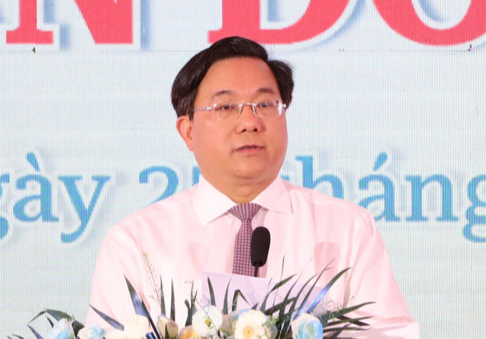 Ông Trần Duy Đông - Chủ tịch UBND tỉnh Phú Thọ phát biểu tại buổi lễ khởi công dự án.