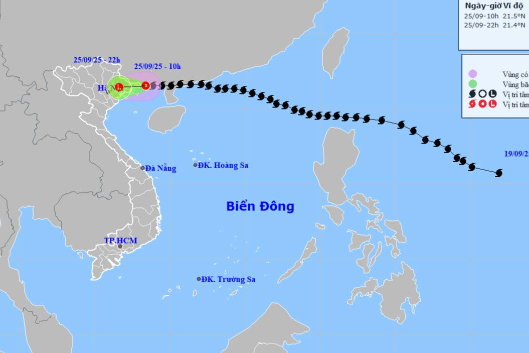 Bão số 9 suy yếu thành áp thấp nhiệt đới