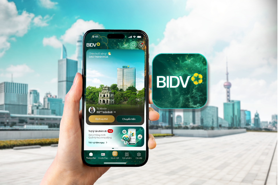 Giao diện của BIDV SmartBanking phiên bản X.