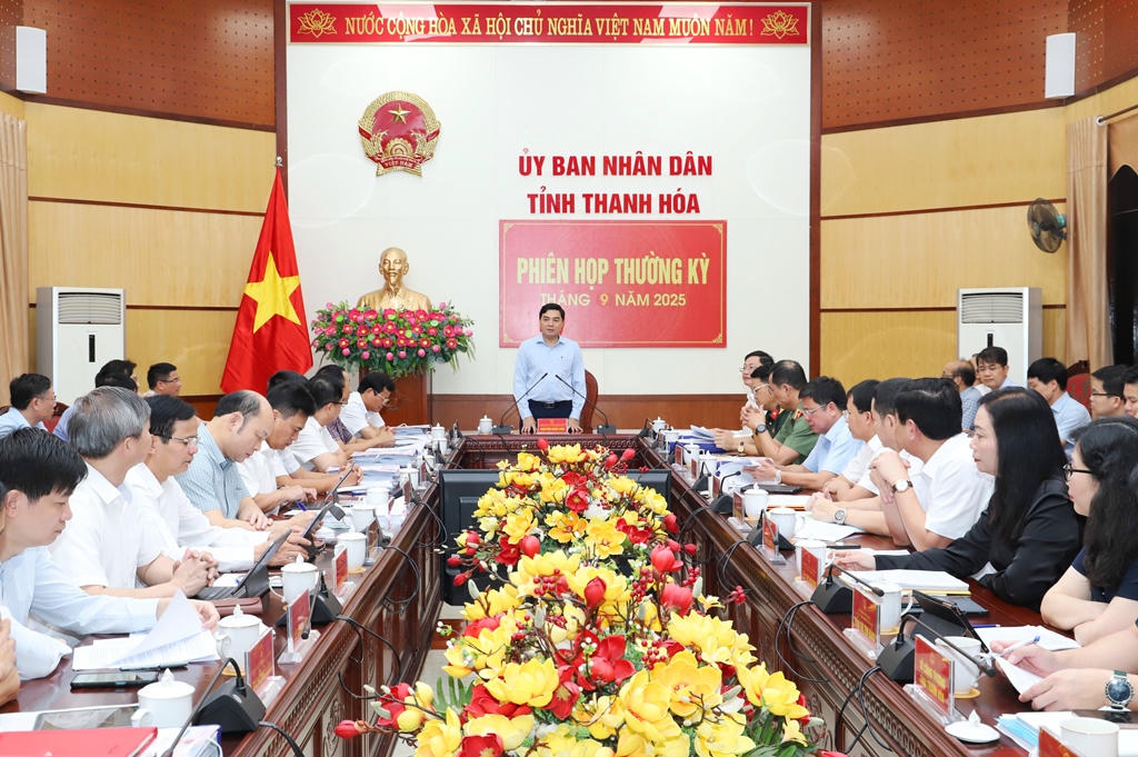 UBND tỉnh Thanh Hóa họp phiên thường kỳ tháng 9 năm 2025.