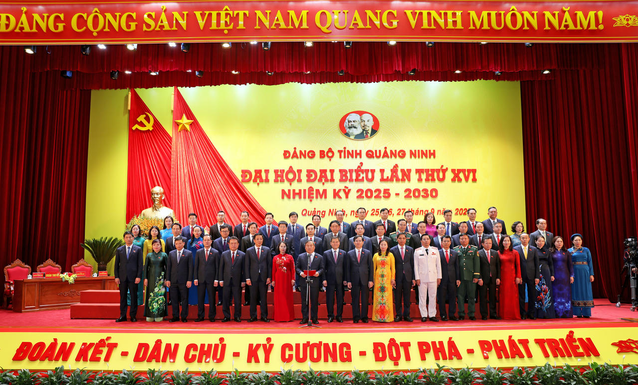 Ban Chấp hành Đảng bộ tỉnh Quảng Ninh khóa XVI bầu các chức danh lãnh đạo chủ chốt nhiệm kỳ mới