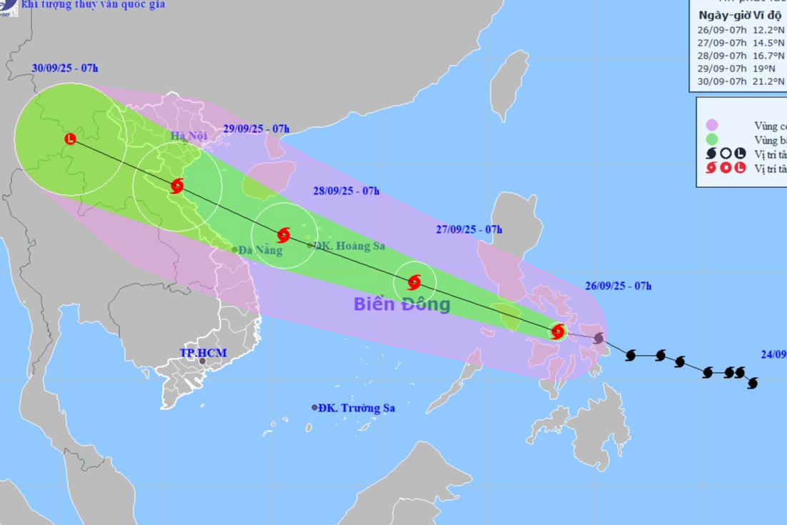 Bão Bualoi giật cấp 14 di chuyển rất nhanh, sắp vào Biển Đông