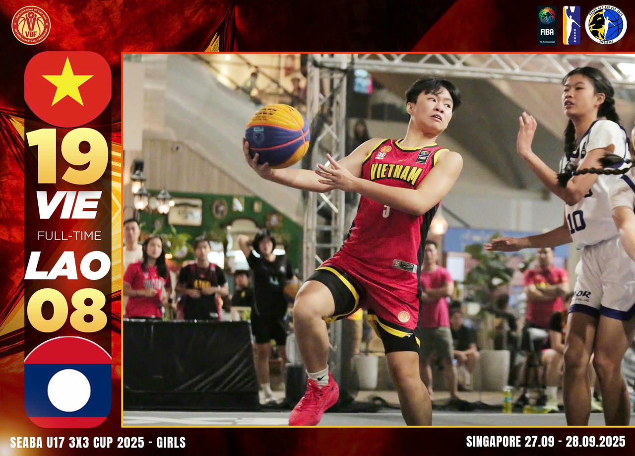 U17 Việt Nam khởi đầu ấn tượng tại SEABA U17 3x3 Cup 2025