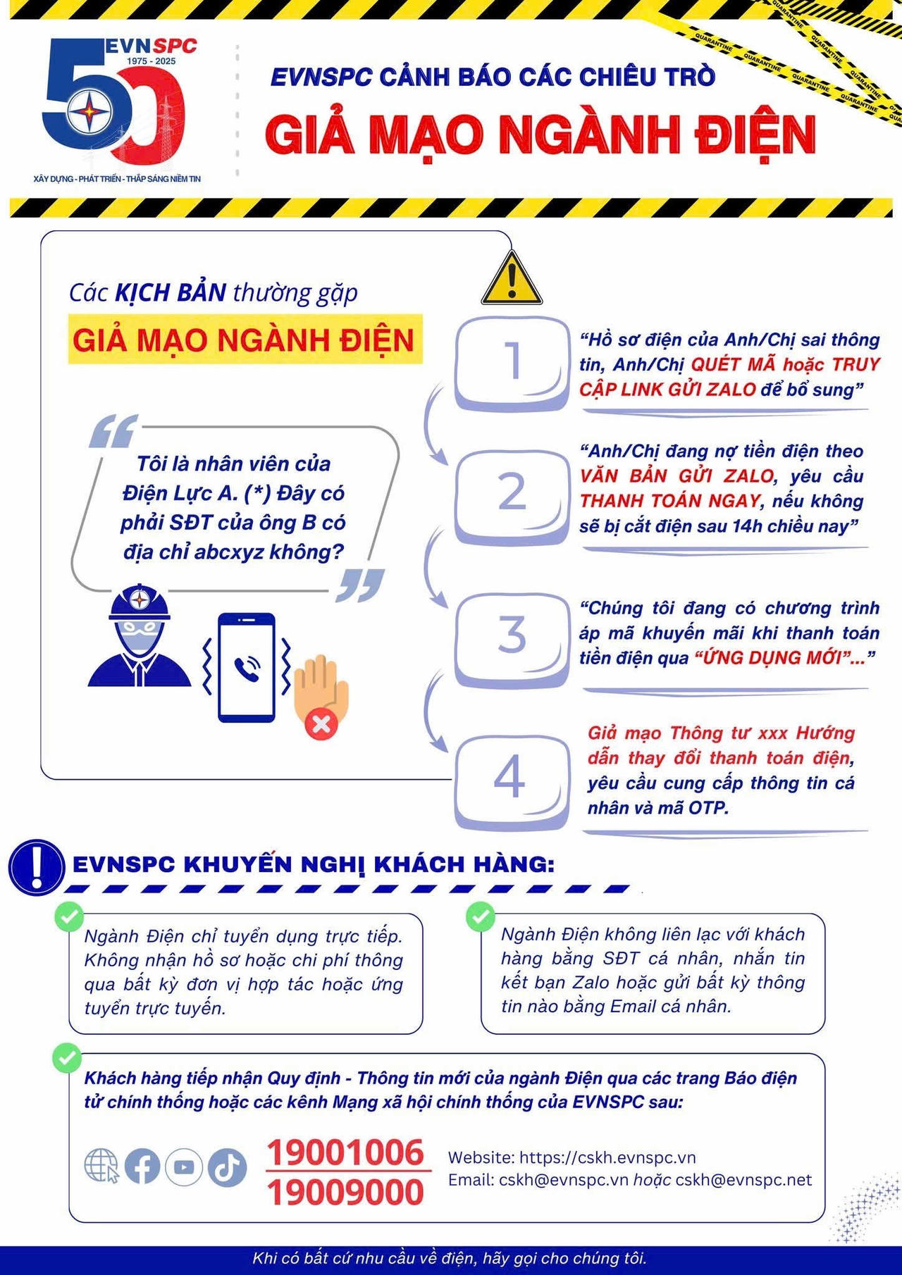 EVNSPC cảnh báo khẩn về chiêu lừa mới nguy cơ chiếm đoạt tiền tỷ