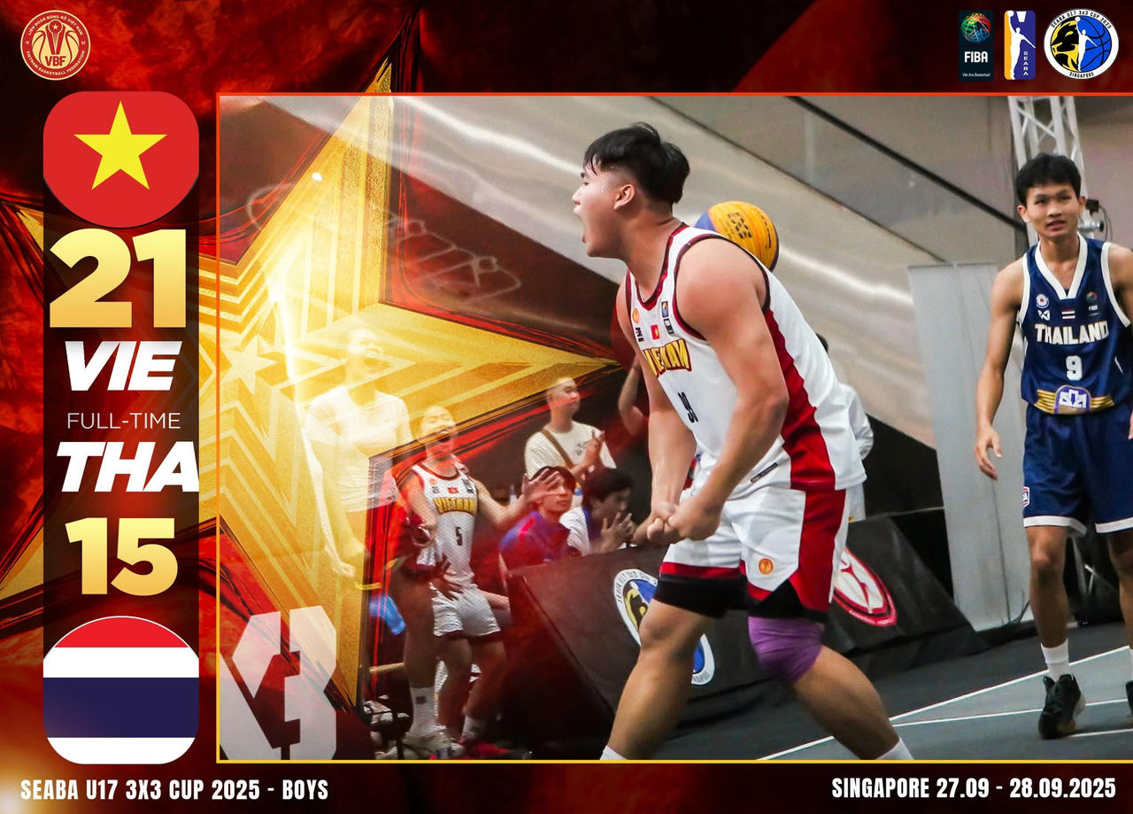 U17 Việt Nam khởi đầu ấn tượng tại SEABA U17 3x3 Cup 2025