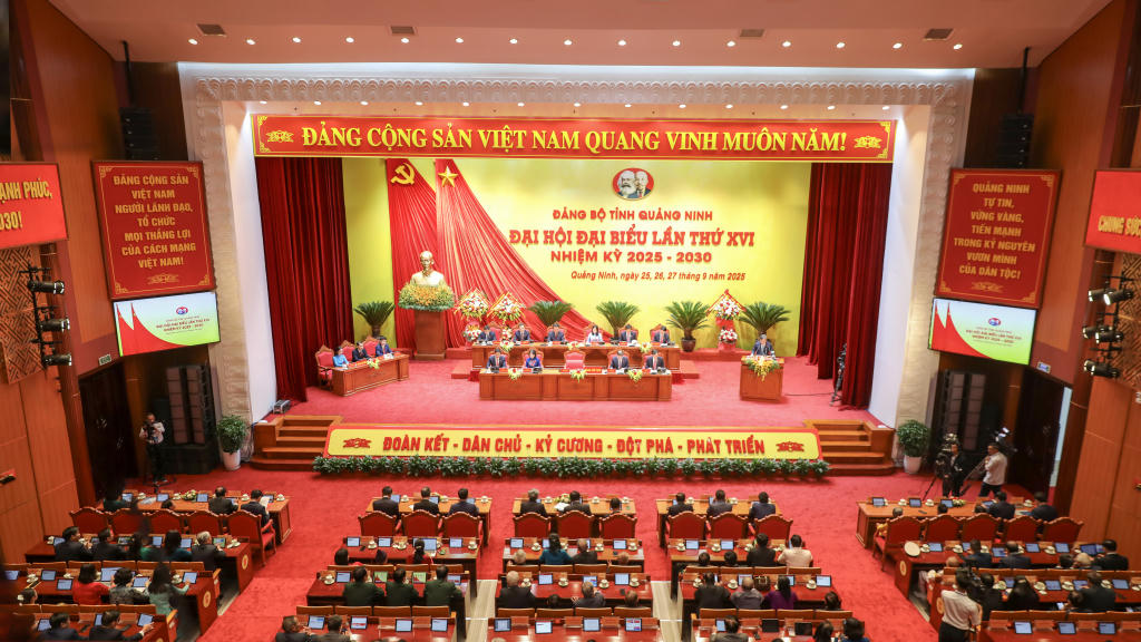 Đại hội đại biểu Đảng bộ tỉnh Quảng Ninh lần thứ XVI, nhiệm kỳ 2025 - 2030 thành công tốt đẹp