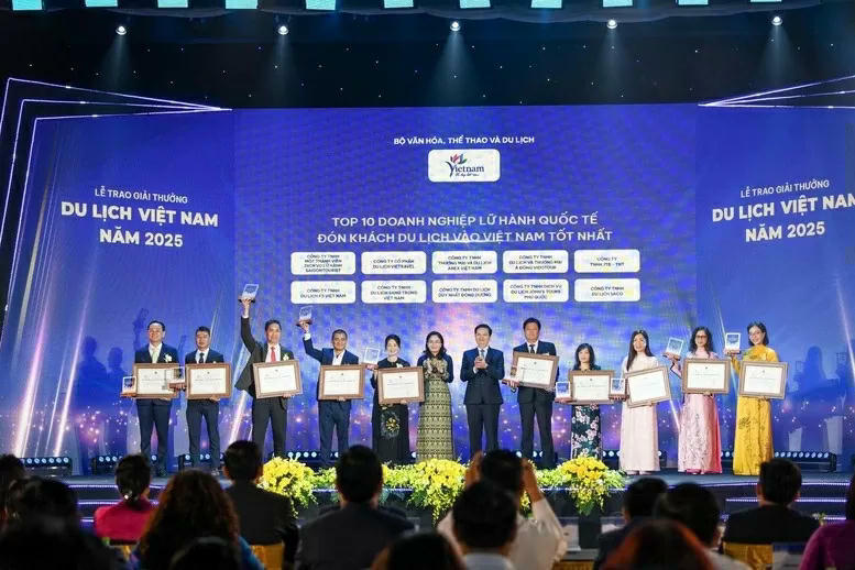 113 tập thể được vinh danh tại Giải thưởng Du lịch Việt Nam năm 2025