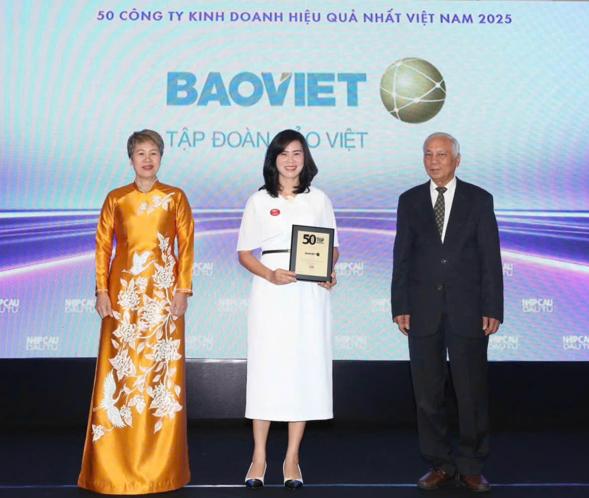 Bảo Việt (BVH): Top 50 Công ty kinh doanh hiệu quả nhất Việt Nam 2025
