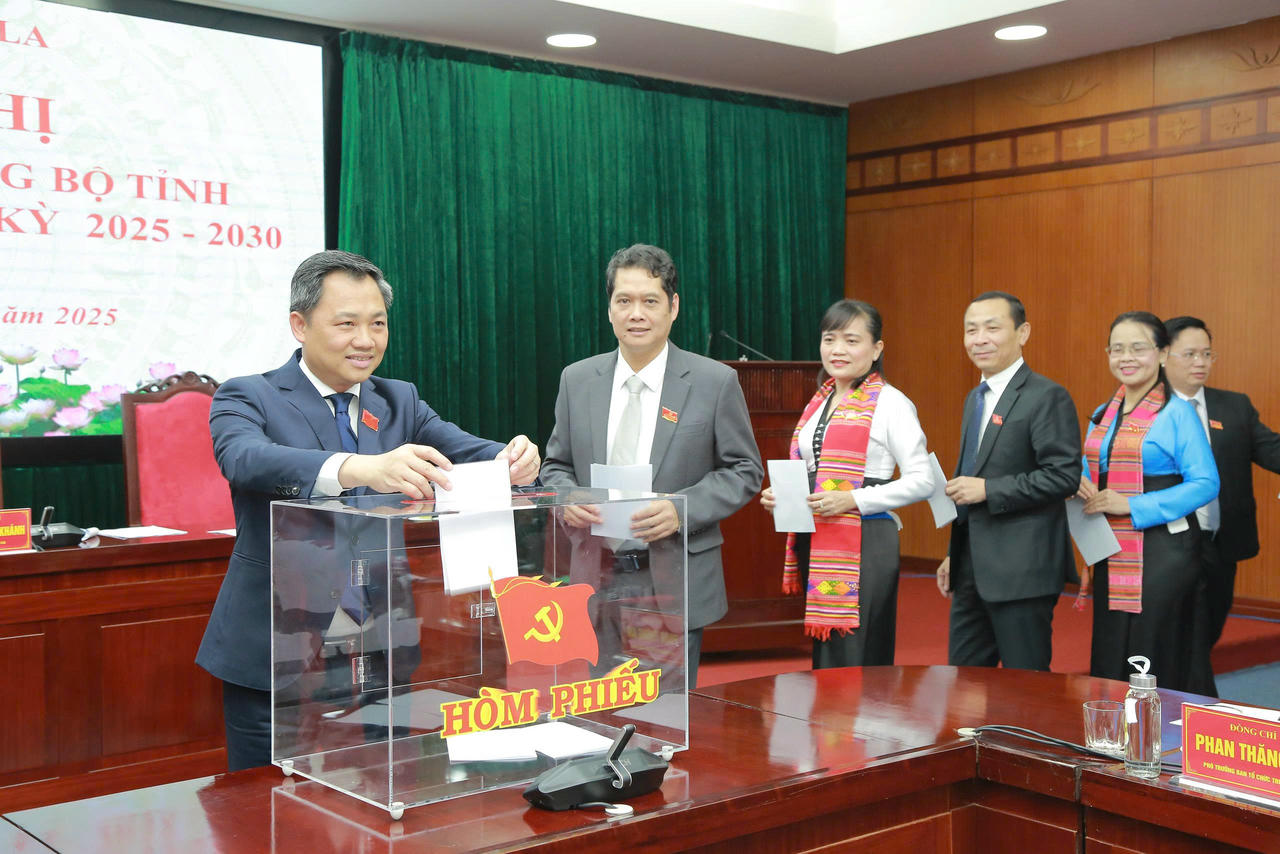 Đại biểu bỏ phiếu bầu.