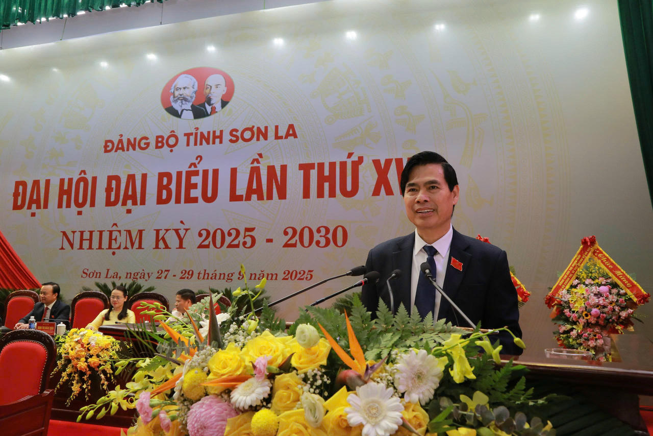 Bí thư Tỉnh ủy Sơn La, Hoàng Quốc Khánh phát biểu bế mạc Đại hội.