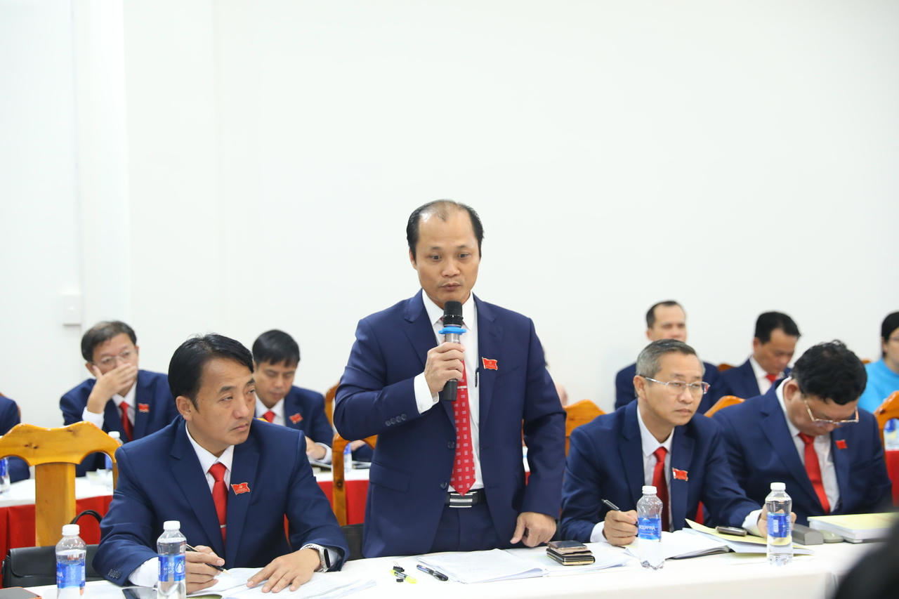 Giám đốc Sở NN&MT Nguyễn Tuấn Anh phát biểu ý kiến tại buổi thảo luận