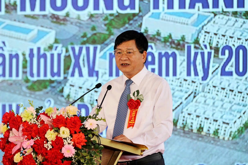 Ông Lê Thành Đô, Chủ tịch UBND tỉnh Điện Biên phát biểu tại buổi lễ. (Ảnh: CTV)