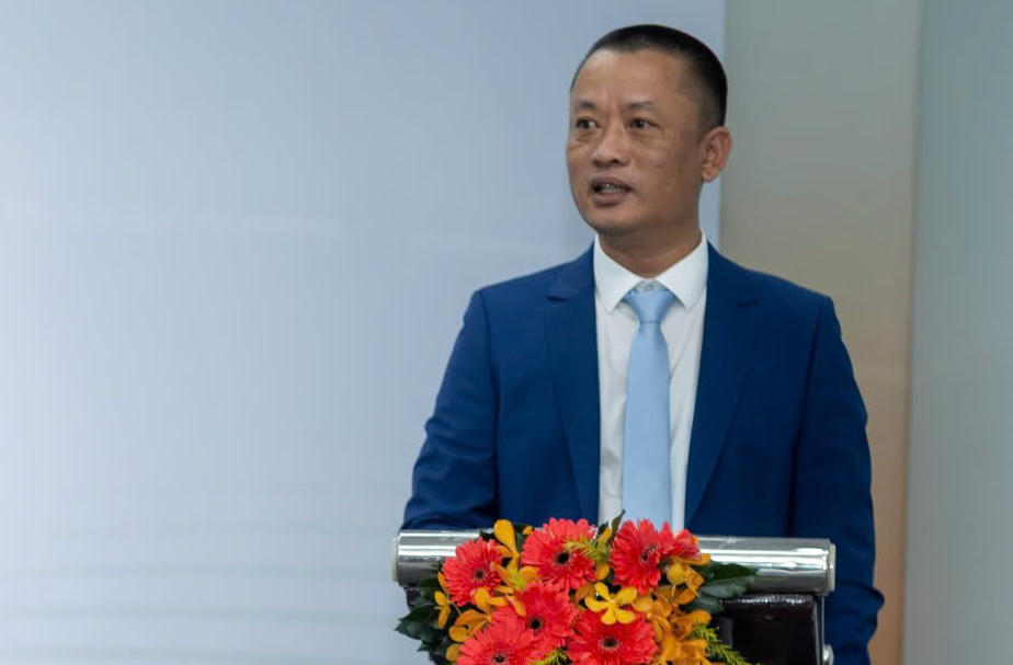 Ông Phạm Hồng Tuấn, Chủ tịch HĐQT kiêm Tổng Giám đốc Tập đoàn Thực phẩm Liên Việt Xanh phát biểu tại sự kiện