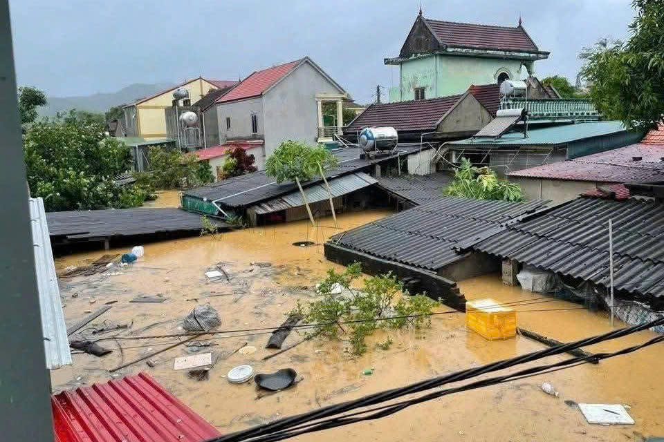 Hình ảnh tại xã Quỳ Châu sáng 30/9. (Ảnh: Thu Hiền)