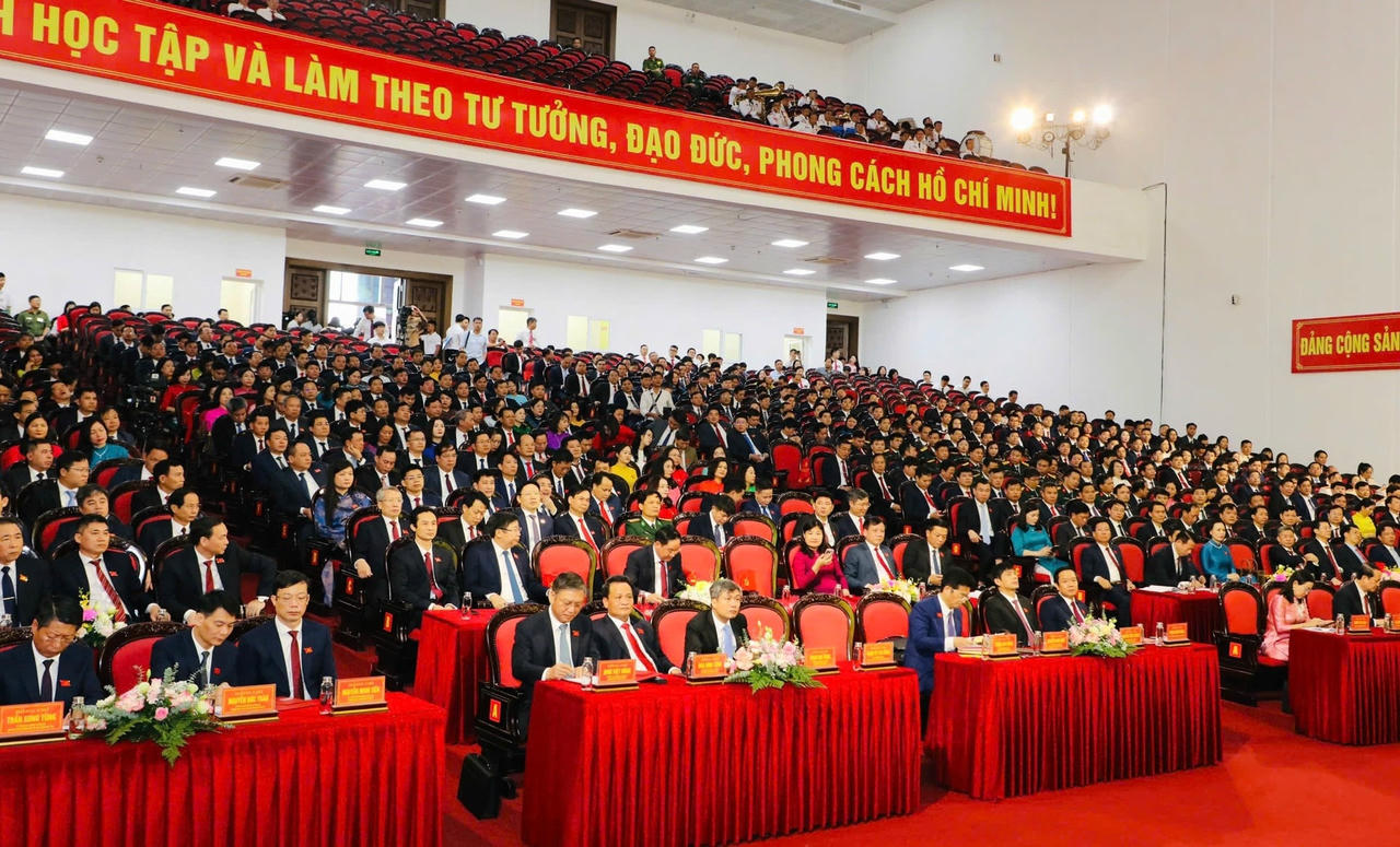 Các đại biểu tham dự Đại hội đại biểu Đảng bộ tỉnh Ninh Bình lần thứ I, nhiệm kỳ 2025 - 2030.