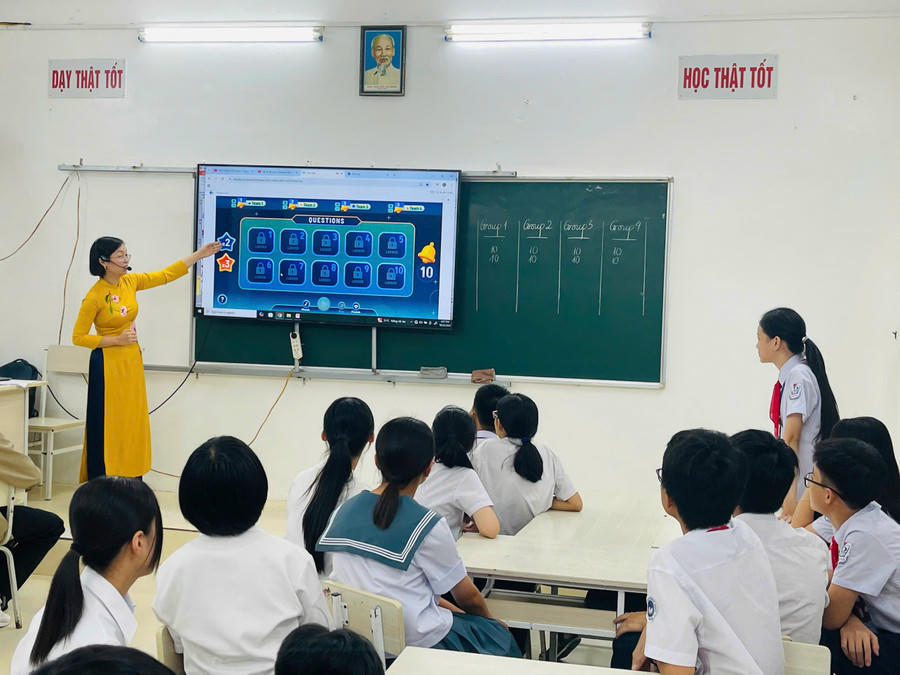 Ứng dụng CNTT trong tiết học Tiếng Anh tại Trường THCS Trần Bích San