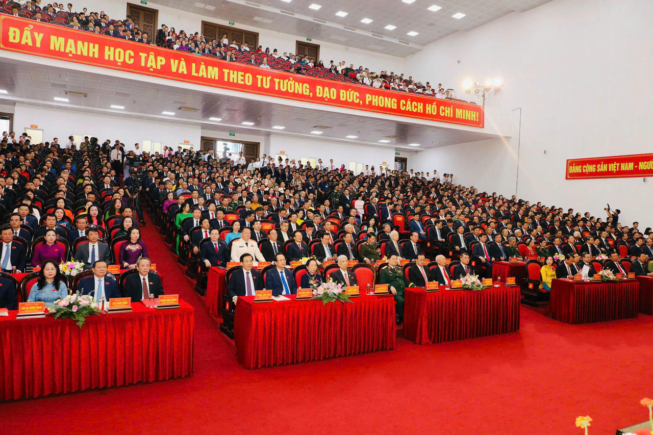 Các đại biểu tham dự Đại hội đại biểu Đảng bộ tỉnh Ninh Bình lần thứ I, nhiệm kỳ 2025 – 2030.