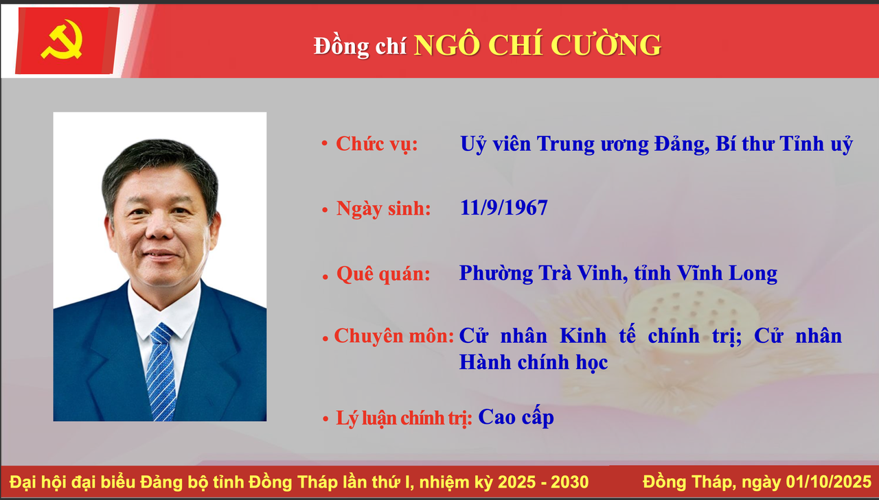Tân Bí thư tỉnh uỷ Đồng Tháp