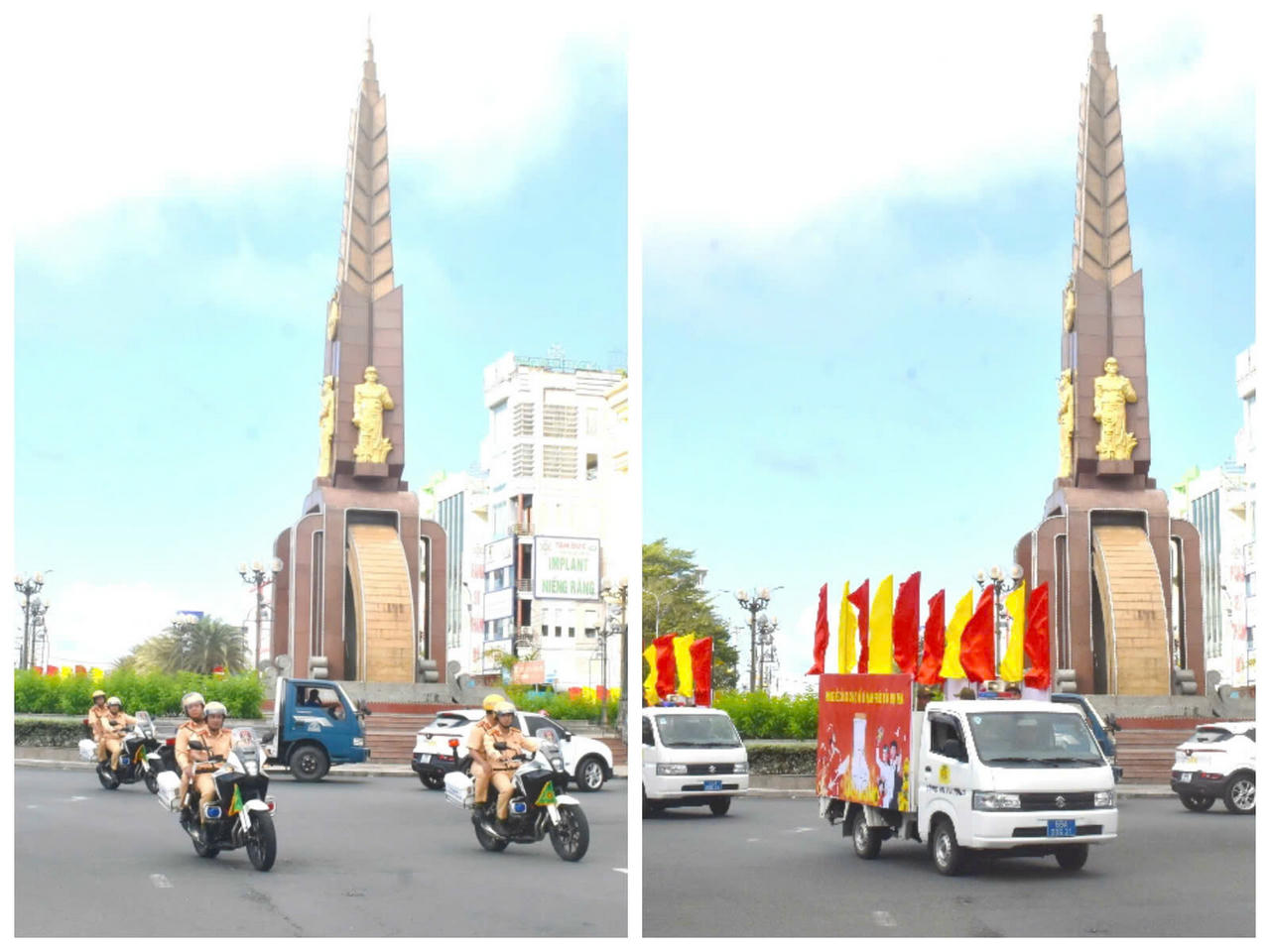 Các lực lượng ra quân thực hiện Chương trình phối hợp đẩy mạnh phong trào Toàn dân bảo vệ an ninh Tổ quốc trong tình hình mới, đồng thời hưởng ứng “Ngày Toàn dân phòng cháy, chữa cháy”.