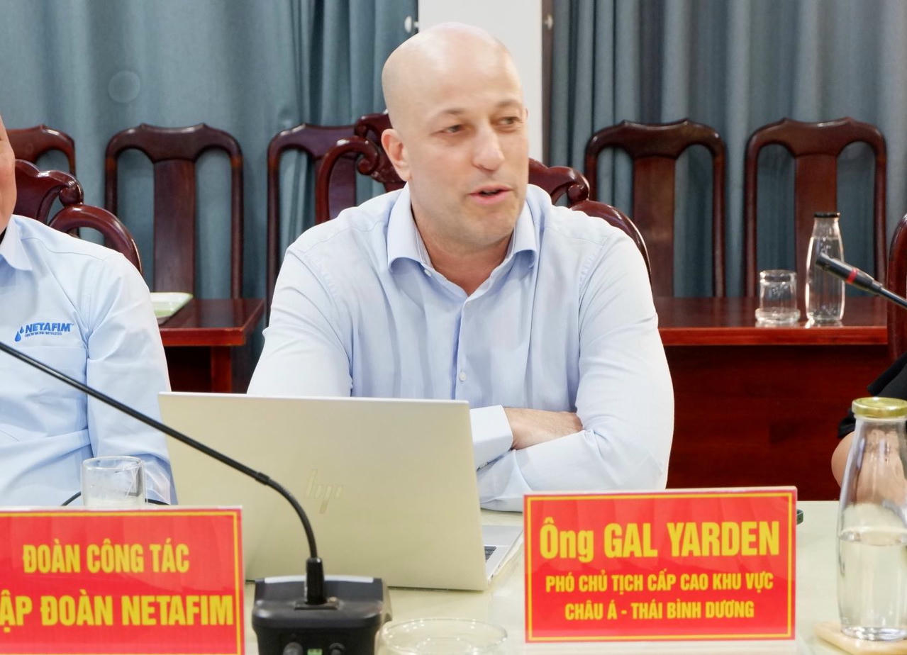 Ông Gal Yarden - Phó Chủ tịch cấp cao khu vực
châu Á – Thái Bình Dương, Tập đoàn Netafim. Ảnh KT