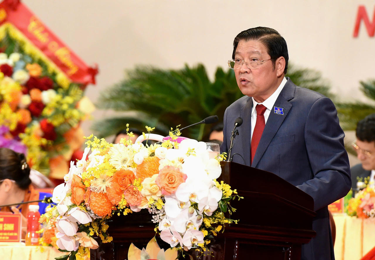 Ông Phan Đình Trạc phát biểu tại Đại hội