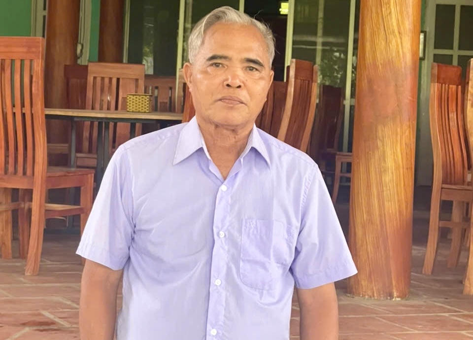 Ông Bế Văn Hai, thôn Tân Lập, xã Tân Trào, tỉnh Tuyên Quang. (Ảnh: Lê Hanh)