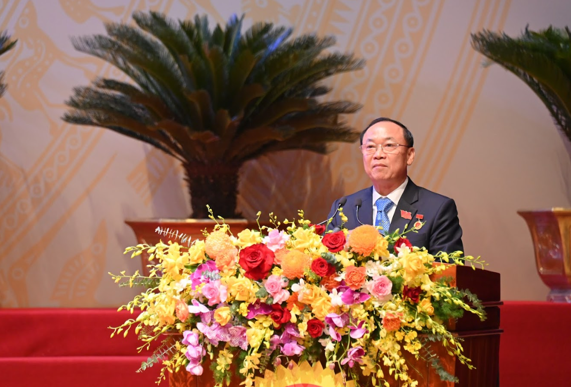 Ông Thái Đại Ngọc, Bí thư Tỉnh ủy tỉnh Gia Lai phát biểu tại Đại hội.