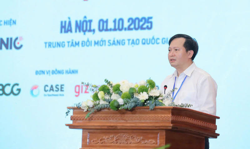 Ông Nguyễn Mai Dương, Cục trưởng Cục Đổi mới sáng tạo phát biểu tại Diễn đàn (Ảnh: MST)