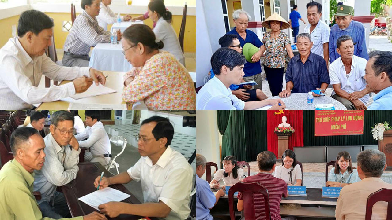 Trên cơ sở pháp luật vững chắc, hoạt động trợ giúp pháp lý cho NCT đã và đang được triển khai rộng khắp, thực chất. (Nguồn: Cổng TTĐT Bộ Tư pháp, Trang thông tin PBGDPL tỉnh Cà Mau, TP Hải Phòng)