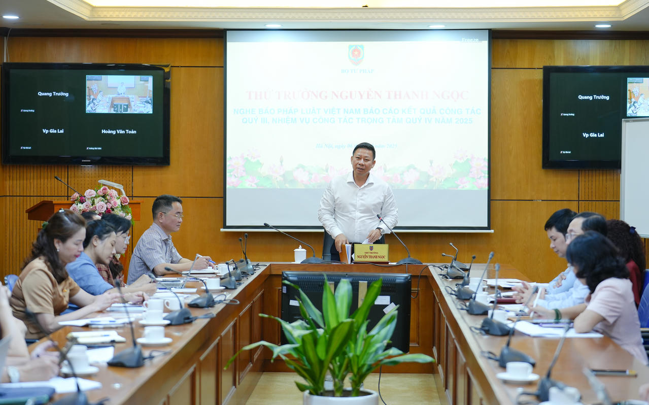 Thứ trưởng Nguyễn Thanh Ngọc kết luận buổi làm việc.