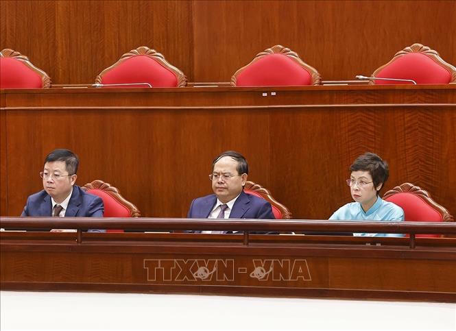 Các đại biểu dự khai mạc Hội nghị lần thứ mười ba, Ban Chấp hành Trung ương Đảng Khoá XIII. Ảnh: Doãn Tấn/ TTXVN