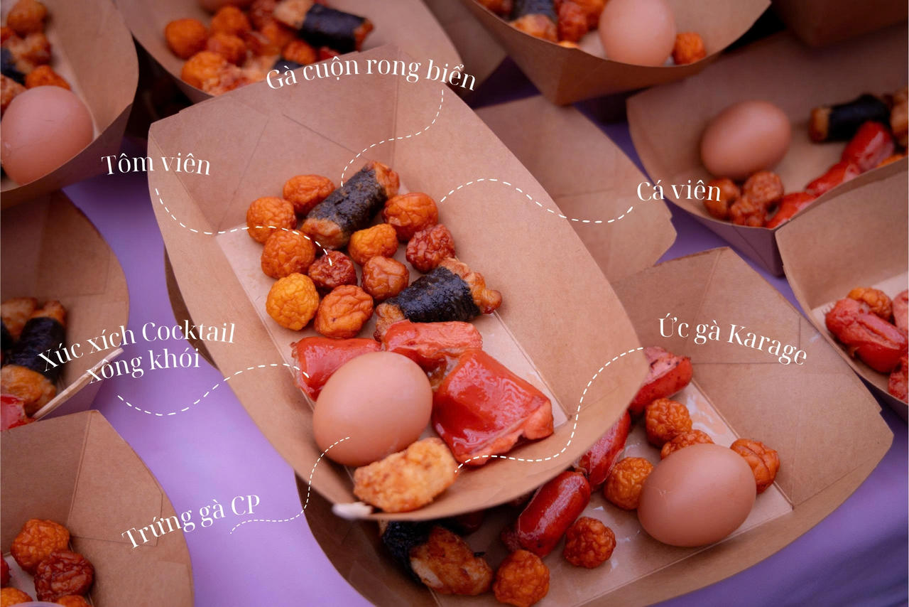 Phần ăn dinh dưỡng do C.P Việt nam trao tặng cho các em nhỏ.