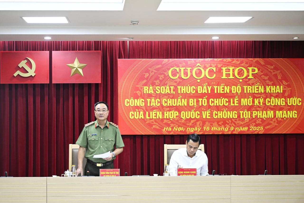 Thứ trưởng Bộ Công an: Quyết tâm bảo đảm an toàn tuyệt đối tại Lễ ký Công ước Hà Nội về chống tội phạm mạng