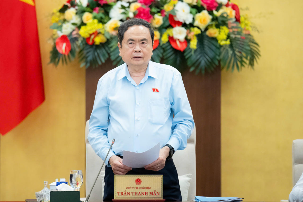 Chủ tịch Quốc hội Trần Thanh Mẫn&nbsp;phát biểu khai mạc Phiên họp thứ 50. (Ảnh: quochoi.vn)