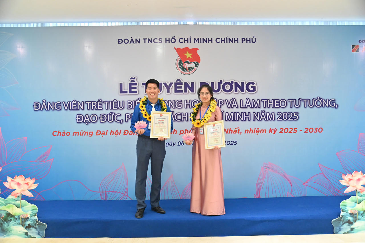 02 Đảng viên trẻ Bộ Tư pháp được vinh danh.