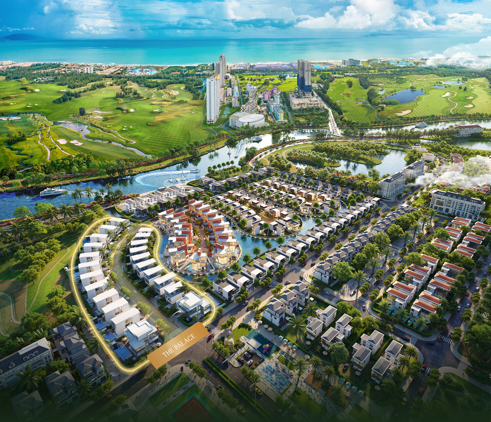 Nằm trong khu biệt lập Regal Victoria, The Palace chỉ giới hạn 22 dinh thự độc bản, tất cả đều sở hữu tầm nhìn trực diện sông, kênh điều hòa.
