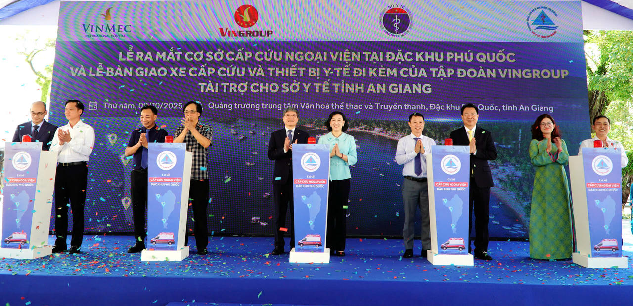 Ra mắt cơ sở cấp cứu ngoại viện chuẩn quốc tế ở đặc khu Phú Quốc, tỉnh An Giang