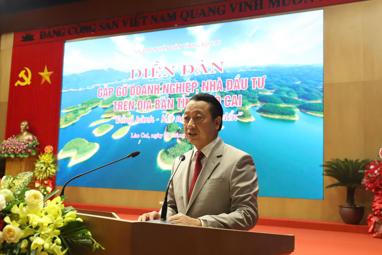 Ông Nguyễn Quang Vinh - Phó Chủ tịch Liên đoàn Thương mại và Công nghiệp Việt Nam phát biểu tại Diễn đàn.