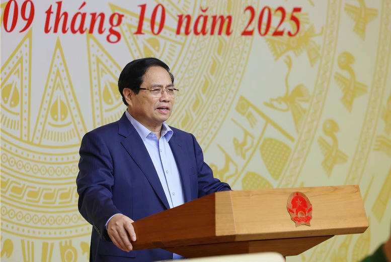 Thủ tướng đề nghị Bộ Công an tập trung chỉ đạo nỗ lực phấn đấu đạt mục tiêu 20% xã, phường, đặc khu "không ma túy" trong năm 2025 và đến hết năm 2030 ít nhất 50% đơn vị hành chính cấp xã trên toàn quốc "không ma túy", 15-20% số tỉnh, thành phố không ma túy - Ảnh: VGP/Nhật Bắc