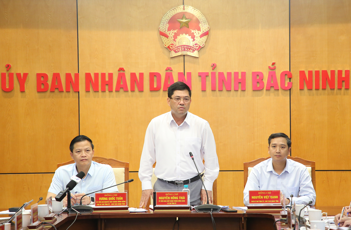 Bí Thư tỉnh ủy Bắc Ninh Nguyễn Hồng Thái chỉ đạo tại Hội nghị